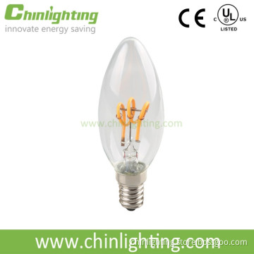 Warm white color 2200k decorative light, dimmable flexible led filamant lamp